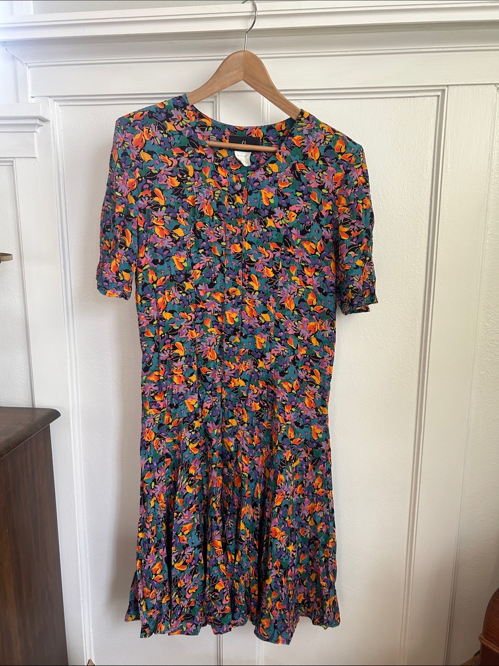 Vintage Carole Little Floral Midi Dress